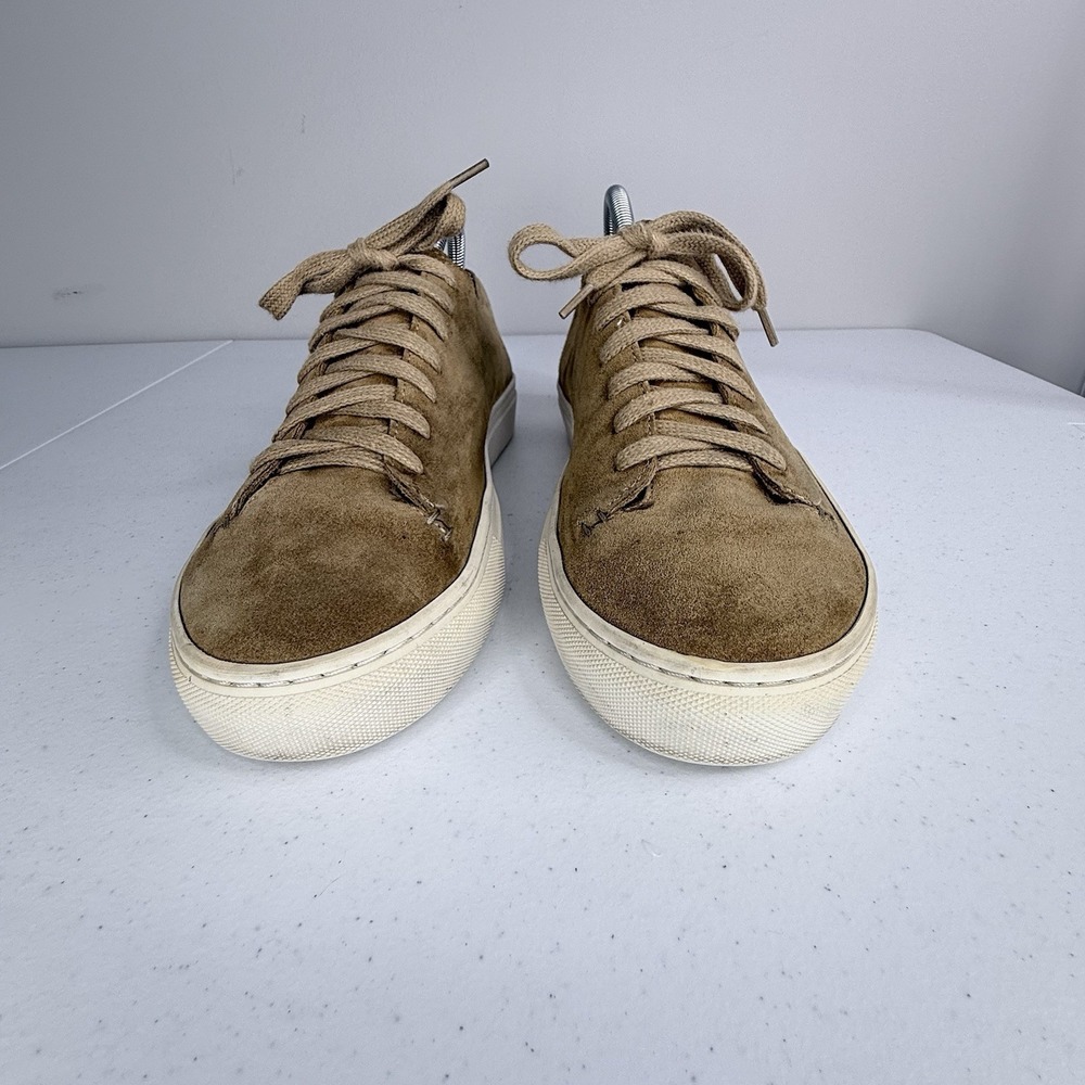 Sid Mashburn Men's Suede Sneakers Shoes Size 8 Camel Brown - Picture 3 of 11